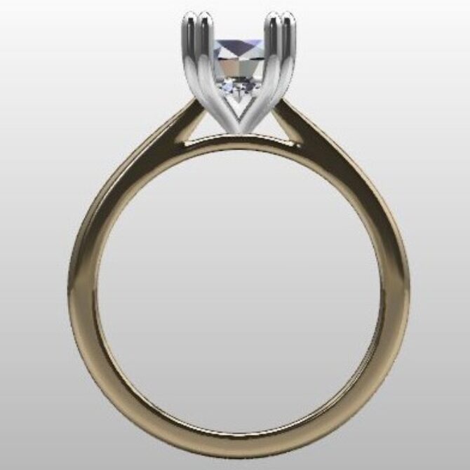 Custom Made Oval Solitaire Engagement Ring SB2582 image 3