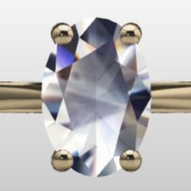 Custom Made Oval Solitaire Engagement Ring SB2782 image 1
