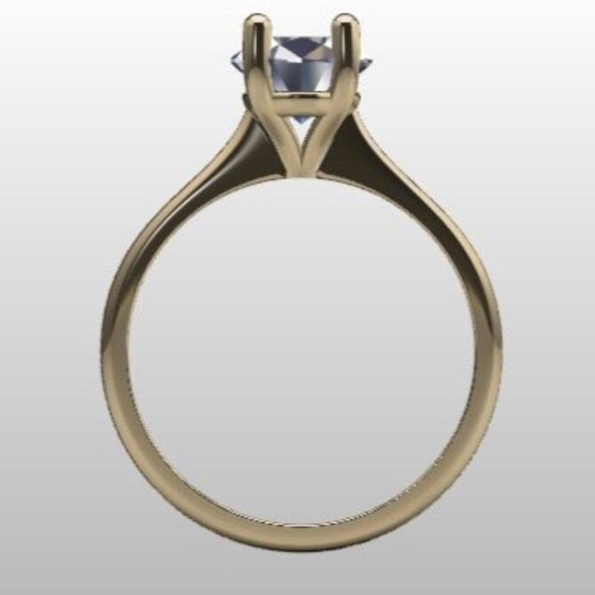 Custom Made Oval Solitaire Engagement Ring SB2782 image 3
