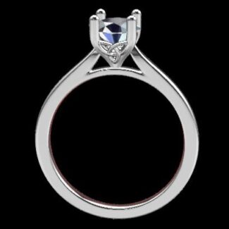 Custom Made Oval Solitaire Engagement Ring with Celtic Basket SB2281 image 2