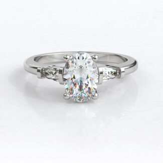 Custom Made Oval Three Stone Engagement Ring SB2795 image 1