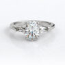 Custom Made Oval Three Stone Engagement Ring SB2795 image 1