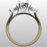 Custom Made Oval and Pear Trilogy Engagement Ring SB2315 image 3