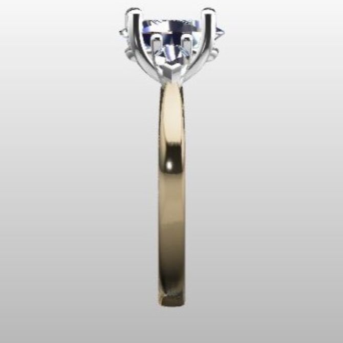 Custom Made Oval and Pear Trilogy Engagement Ring SB2315 image 4