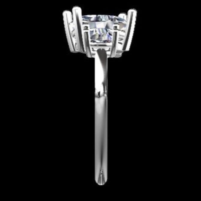 Custom Made Oval and Round Two Stone Engagement Ring SB2926 image 4