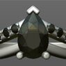 Custom Made Pear Cut Side Stone Engagement Ring SB2447 image 1