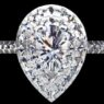 Custom Made Pear Cut Side Stone Engagement Ring SB3019 image 1