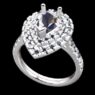 Custom Made Pear Cut Side Stone Engagement Ring SB3019 image 2