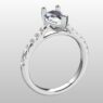 Custom Made Pear Cut Side Stone Engagement Ring SB3143 image 2