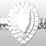 Custom Made Pear Cut Side Stone Engagement Ring and Diamond Set Wedding Ring SB3153 image 1
