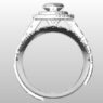 Custom Made Pear Cut Side Stone Engagement Ring and Diamond Set Wedding Ring SB3153 image 3