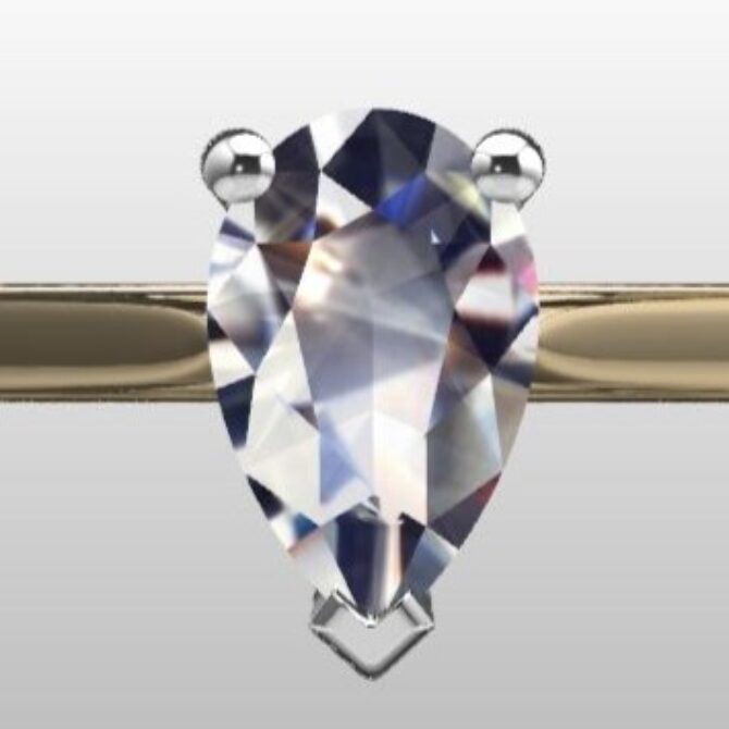 Custom Made Pear Cut Solitaire Engagement Ring SB2598 image 1