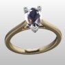 Custom Made Pear Cut Solitaire Engagement Ring SB2598 image 2