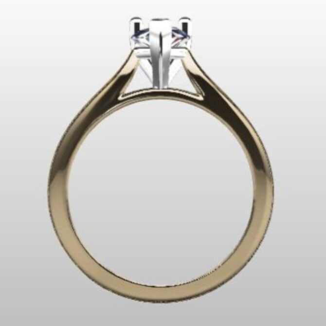 Custom Made Pear Cut Solitaire Engagement Ring SB2598 image 3