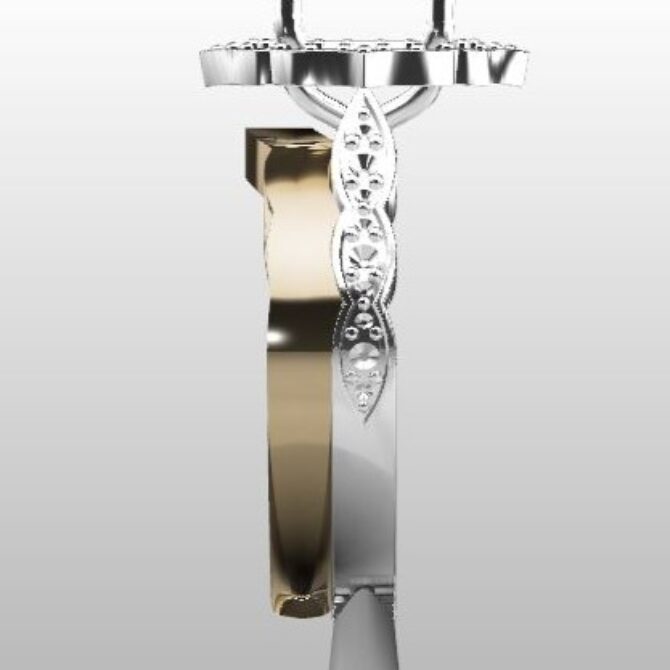 Custom Made Plain Jigsaw Wedding Ring SB2594 image 4