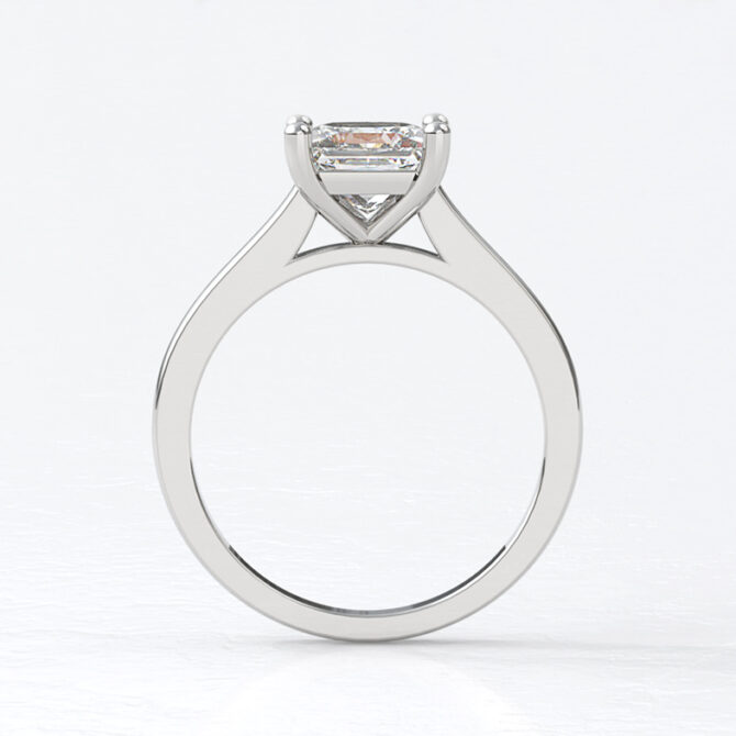 Custom Made Princess Cut Sapphire Side Stone SB2149 image 2