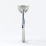 Custom Made Princess Cut Sapphire Side Stone SB2149 image 3