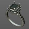 Custom Made Radiant Side Stone Engagement Ring SB2318 image 2