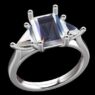Custom Made Radiant and Trillion Cut Three Stone Engagement Ring SB2779 image 2