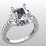 Custom Made Round Cut Halo Engagement Ring SB2417 image 2