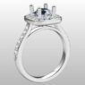 Custom Made Round Cut Side Stone Engagement Ring SB2344 image 2
