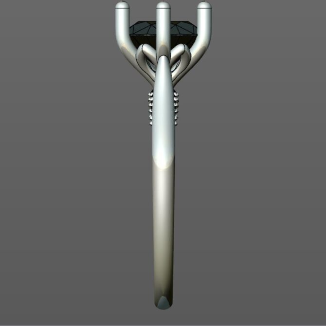 Custom Made Round Cut Side Stone Engagement Ring SB2428 image 4