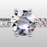 Custom Made Round Cut Side Stone Engagement Ring SB3144 image 1