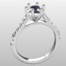 Custom Made Round Cut Side Stone Engagement Ring SB3144 image 2