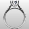 Custom Made Round Cut Side Stone Engagement Ring SB3144 image 3