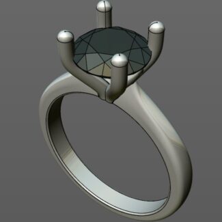 Custom Made Round Cut Solitaire Engagement Ring SB2491 image 2