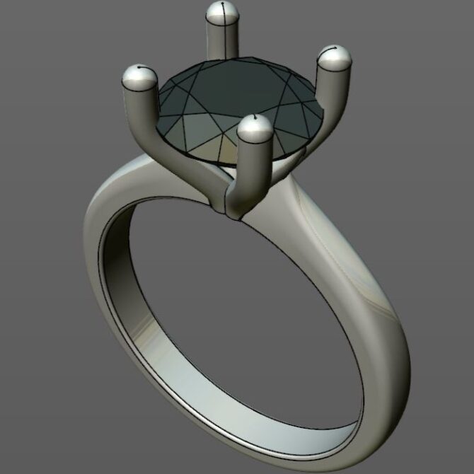 Custom Made Round Cut Solitaire Engagement Ring SB2491 image 2