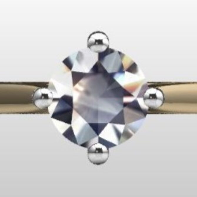 Custom Made Round Cut Solitaire Engagement Ring SB3217 image 1