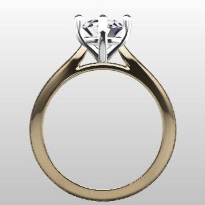 Custom Made Round Cut Solitaire Engagement Ring SB3217 image 3