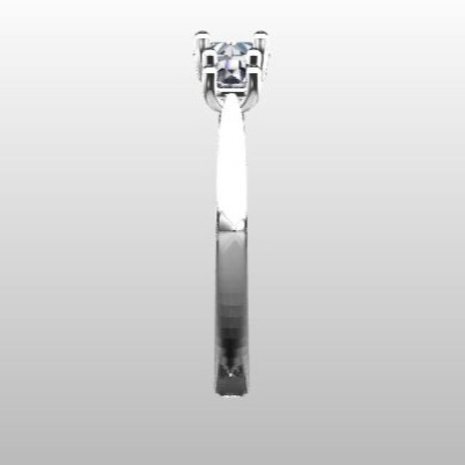 Custom Made Round Cut Trilogy Engagement Ring SB2415 image 4
