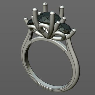 Custom Made Round Cut Trilogy Engagement Ring SB2437 image 2