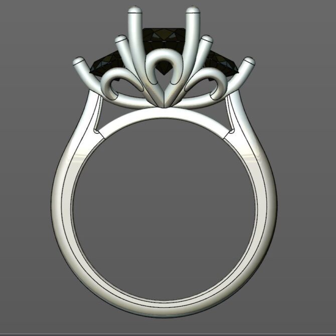 Custom Made Round Cut Trilogy Engagement Ring SB2437 image 3