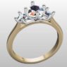 Custom Made Round Cut Trilogy Engagement Ring SB2464 image 2
