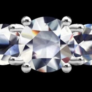 Custom Made Round Cut Trilogy Engagement Ring SB3260 image 1