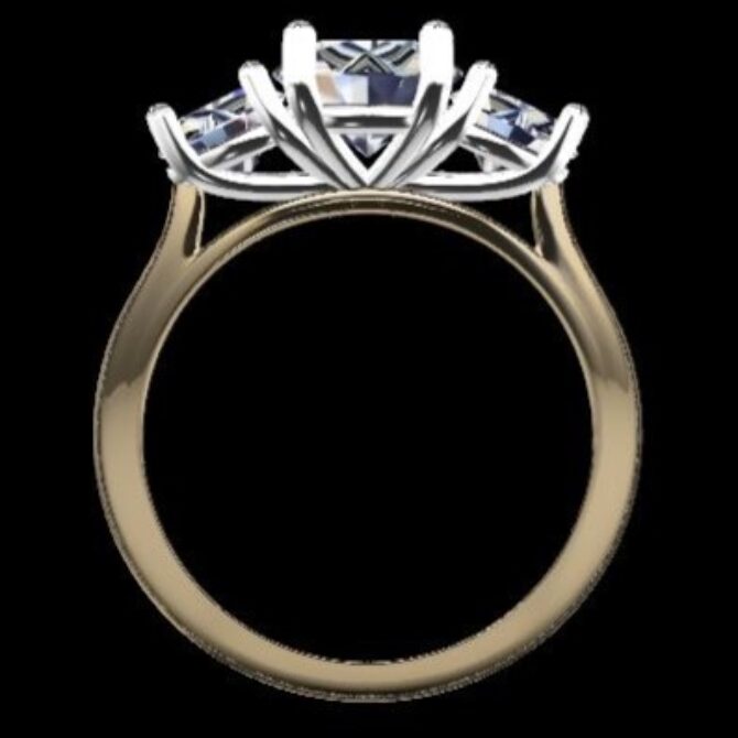 Custom Made Round Cut Trilogy Engagement Ring SB3260 image 2