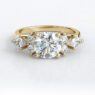 Custom Made Round Side Stone Engagement Ring SB2775 image 1