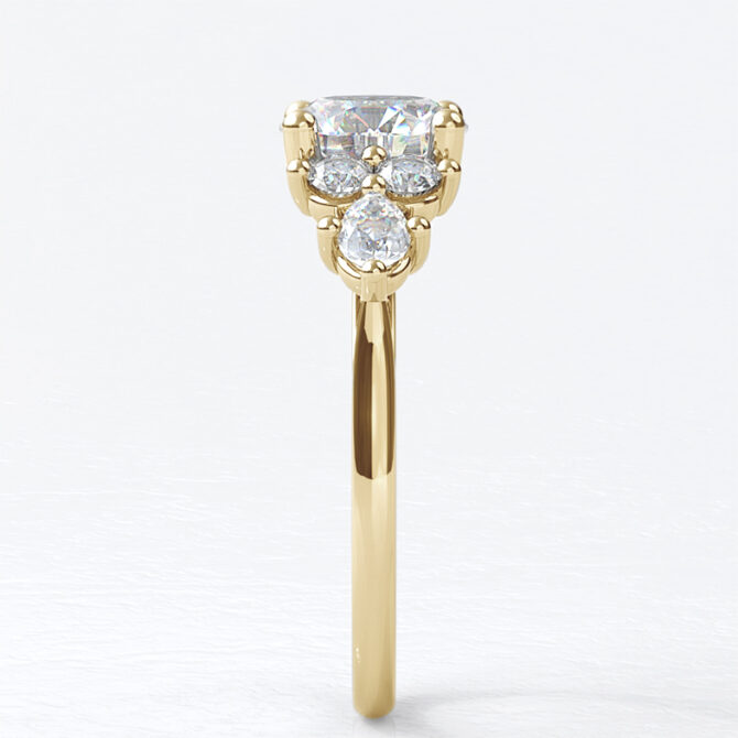 Custom Made Round Side Stone Engagement Ring SB2775 image 3