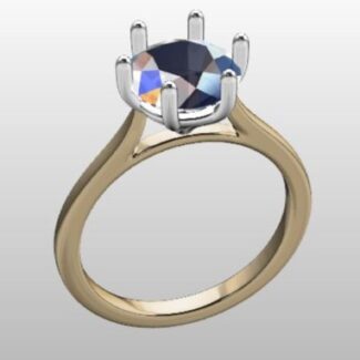 Custom Made Round Solitaire Engagement Ring SB2600 image 2