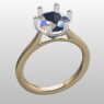 Custom Made Round Solitaire Engagement Ring SB2600 image 2