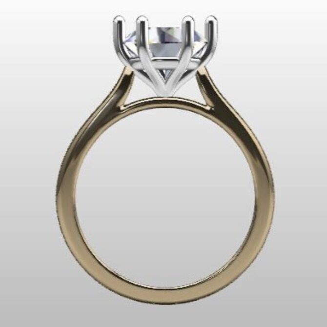 Custom Made Round Solitaire Engagement Ring SB2600 image 3