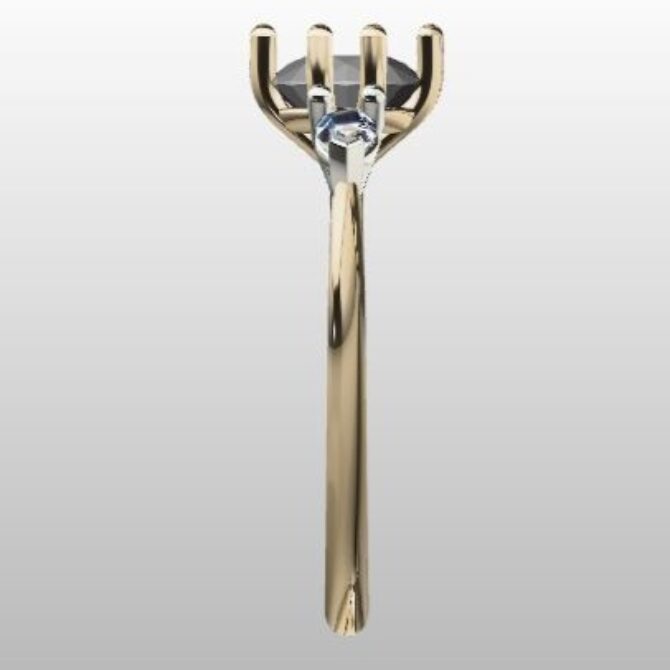 Custom Made Round and Pear Three Stone Engagement Ring SB2787 image 4