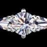 Custom Made Round and Pear Trilogy Engagement Ring SB3140 image 1