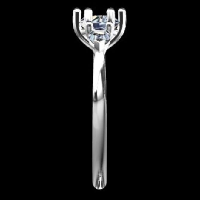 Custom Made Round and Pear Trilogy Engagement Ring SB3140 image 4