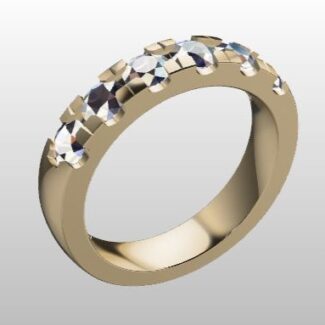 Custom Made Scallop Set Wedding Ring SB3248 image 2