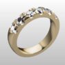 Custom Made Scallop Set Wedding Ring SB3248 image 2