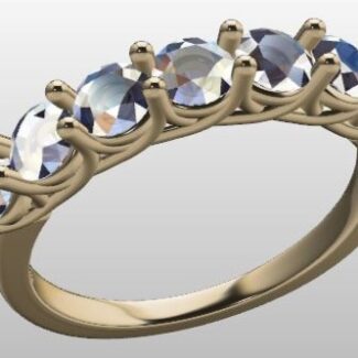 Custom Made Seven Stone Diamond Set Wedding Ring SB2813 image 2